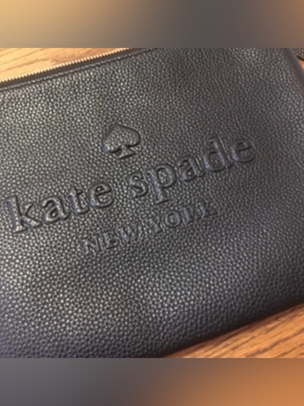NWOT Kate Spade New York Leather Clutch/Pouch Black
